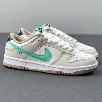 KickWho Nike Dunk Low Split Seam White Tan Mint (GS)