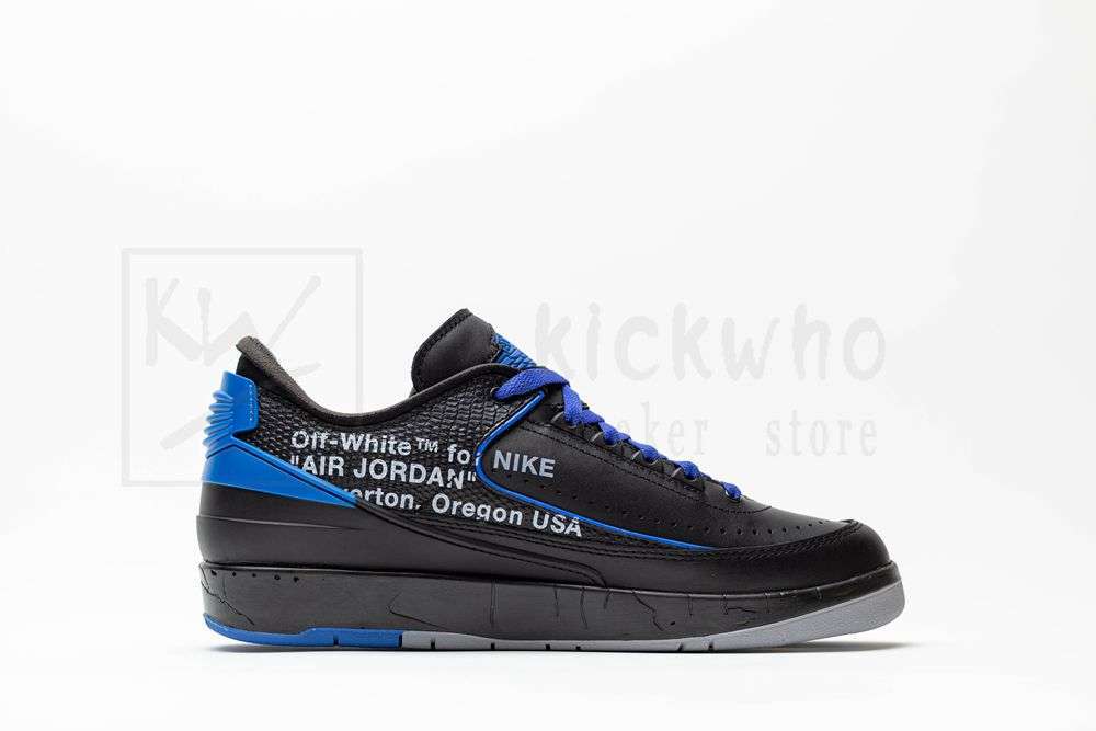 KickWho Off-White x Air Jordan 2 Retro Low SP 'Black Varsity Royal' Godkiller - Image 2