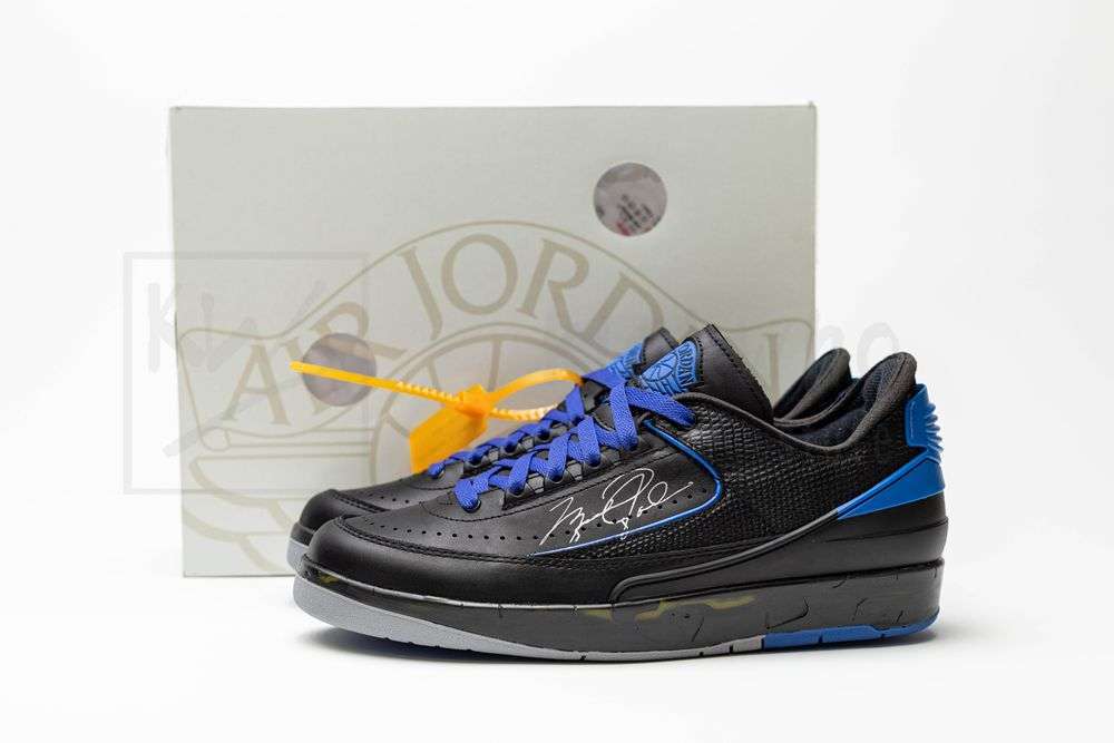KickWho Off-White x Air Jordan 2 Retro Low SP 'Black Varsity Royal' Godkiller - Image 5