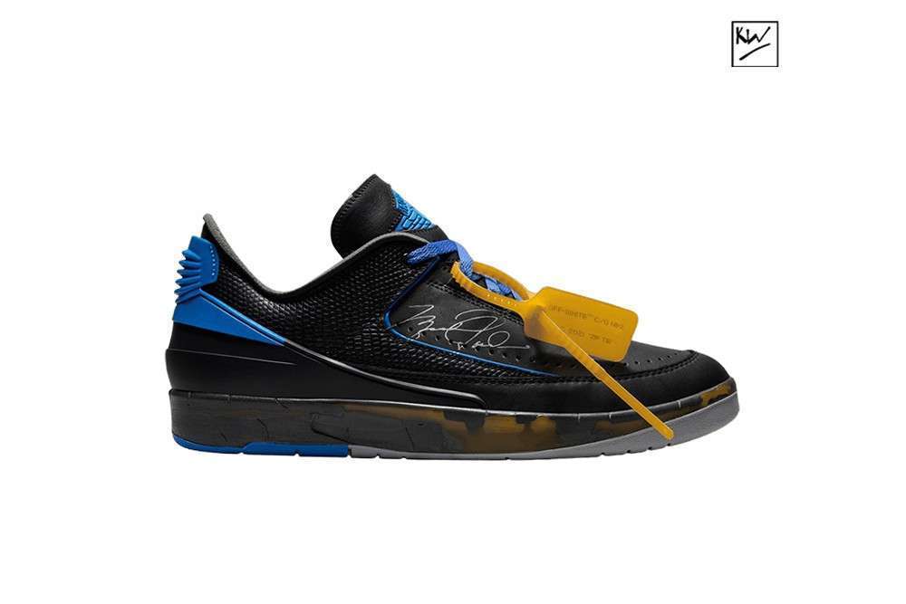 KickWho Off-White x Air Jordan 2 Retro Low SP 'Black Varsity Royal' Godkiller