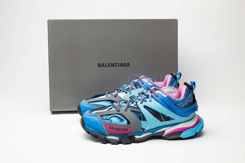 Kickwho Balenciaga Track Trainer 'Light Blue Pink' 542023W1GB54162 - Image 5