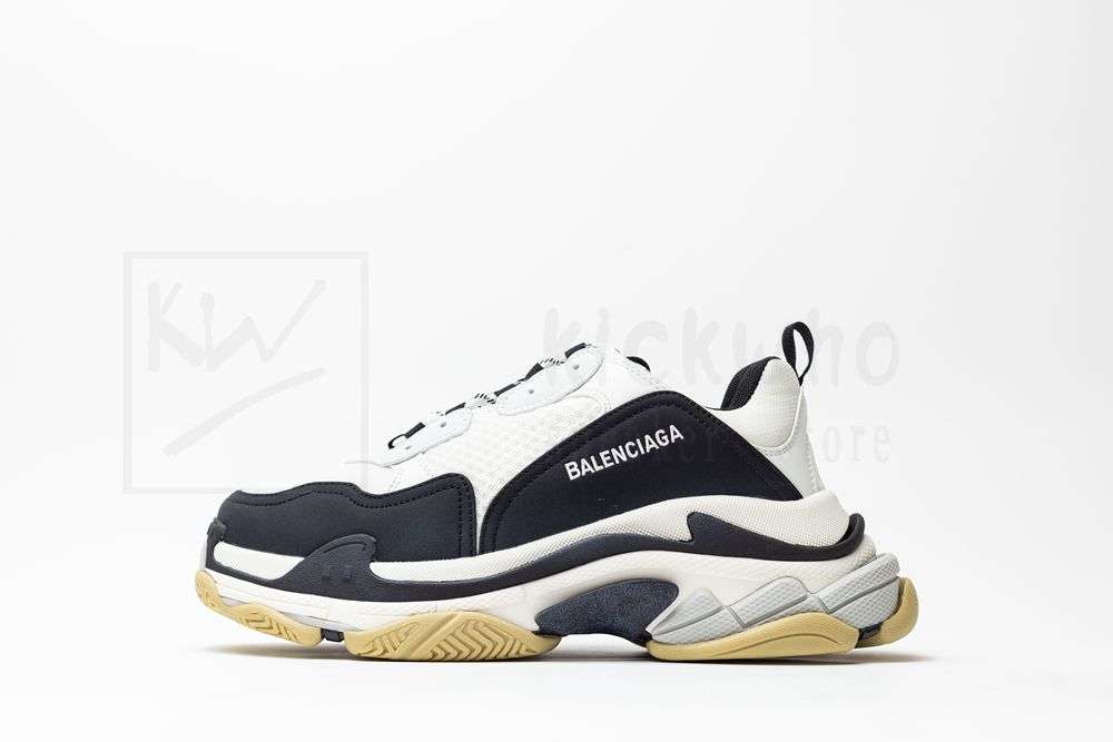 Kickwho Balenciaga Triple S Sneaker 'White Black' - Image 2
