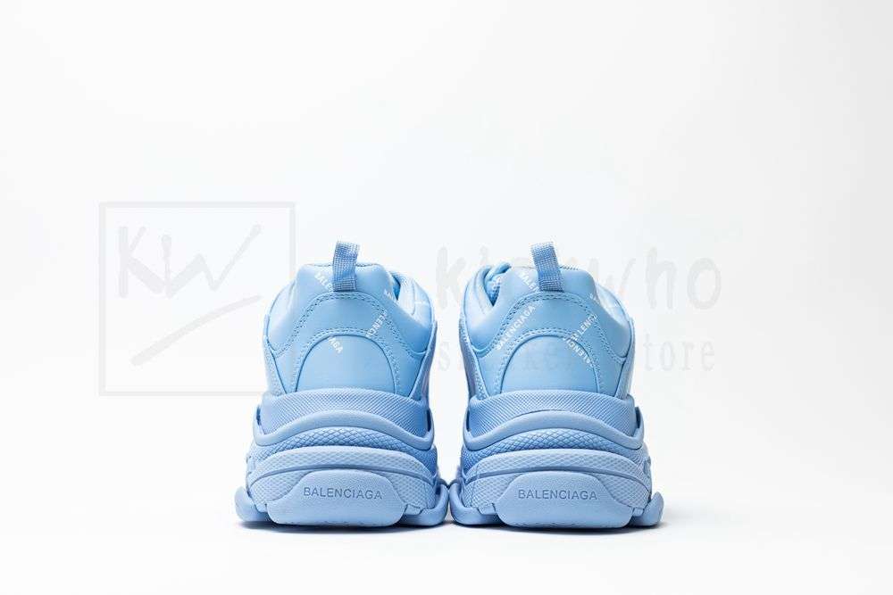 Kickwho Balenciaga Wmns Triple S Sneaker 'Allover Logo - Light Blue' - Image 7