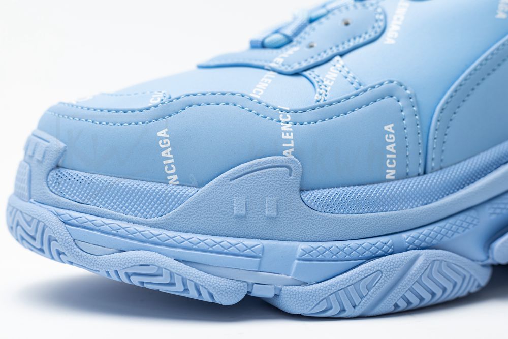 Kickwho Balenciaga Wmns Triple S Sneaker 'Allover Logo - Light Blue' - Image 8