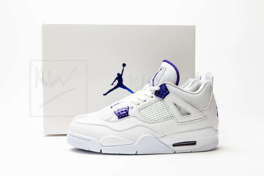 KickWho Air Jordan 4 Retro 'Purple Metallic' - Image 5
