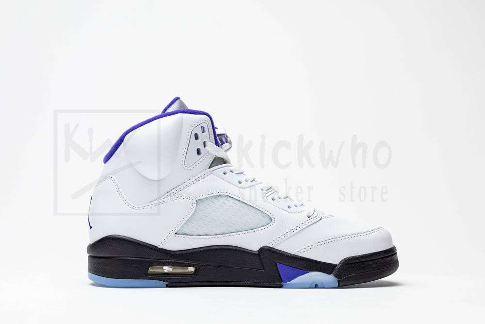 Kichwho Air Jordan 5 White/Dark Concord-Black - Image 3