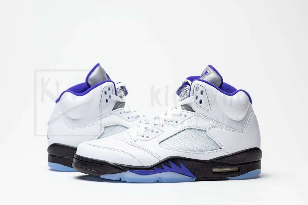 Kichwho Air Jordan 5 White/Dark Concord-Black - Image 6
