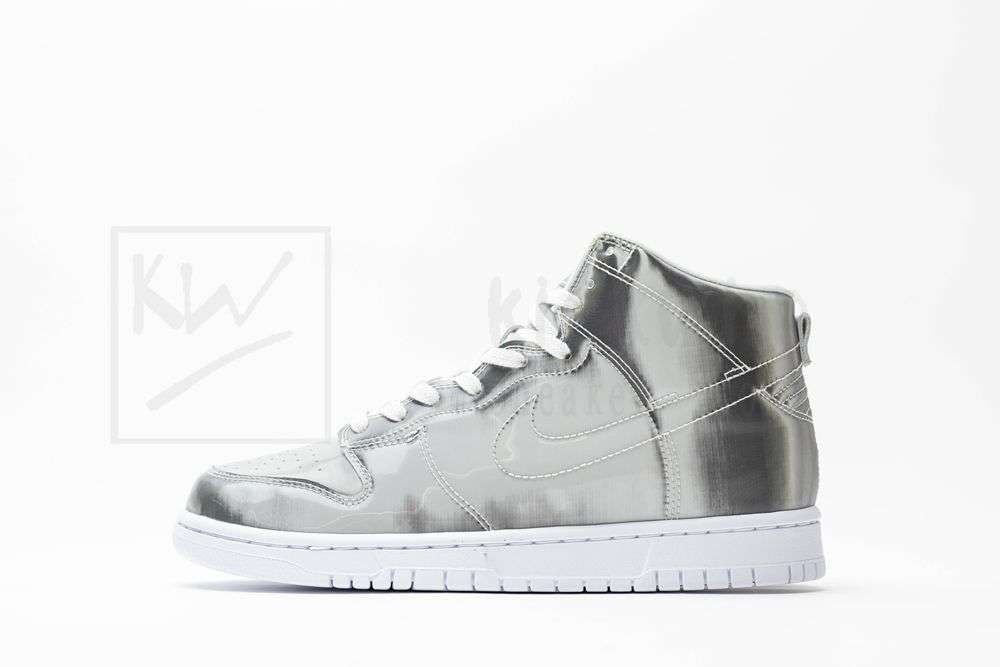 KICKWHO Clot x Dunk High 'Silver Metallic' - Image 2