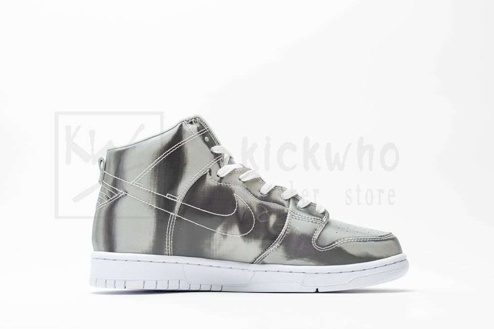 KICKWHO Clot x Dunk High 'Silver Metallic' - Image 3