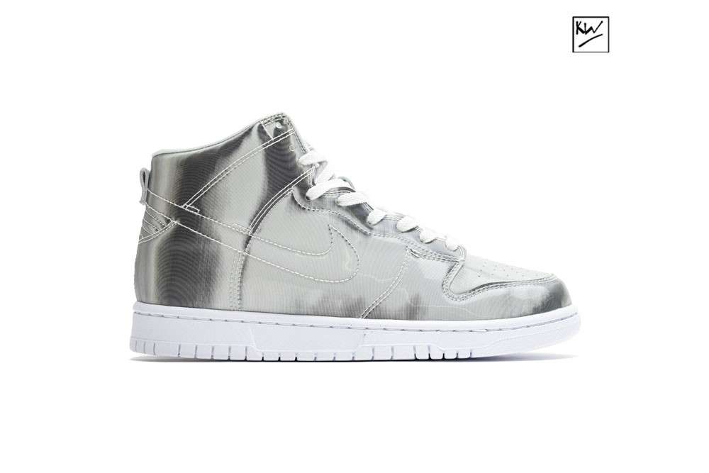 KICKWHO Clot x Dunk High 'Silver Metallic'