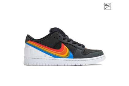 KICKWHO Polaroid x Nike SB Dunk Low Black rainbow