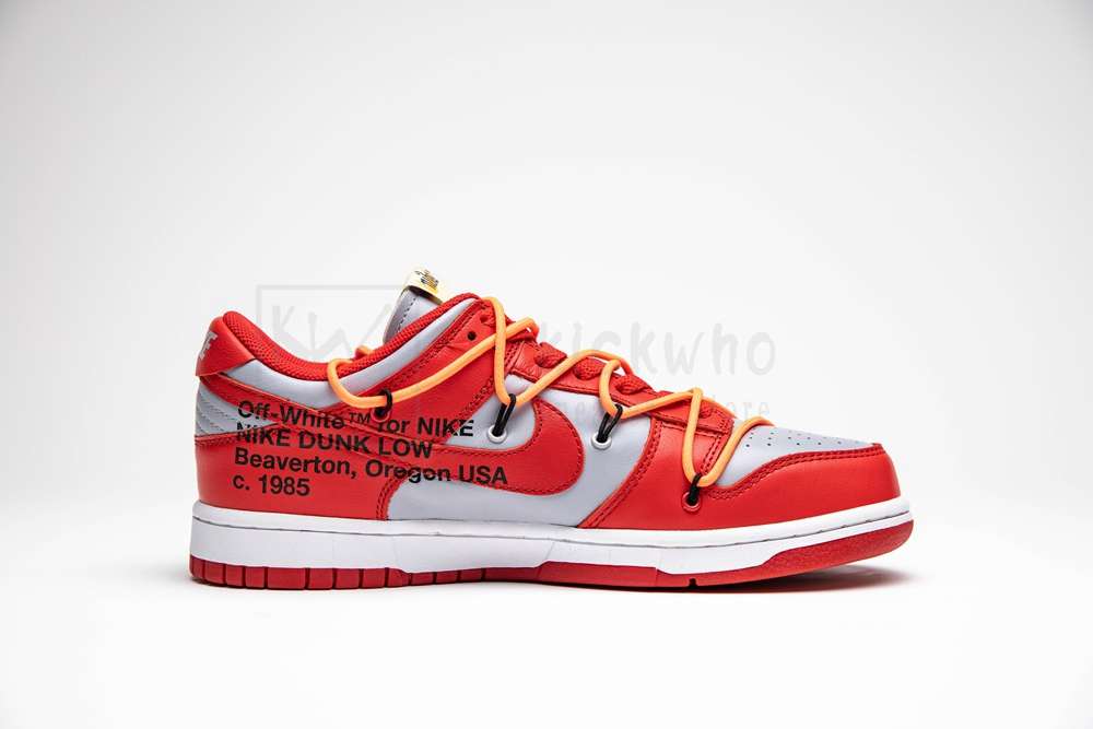 KICKWHO Offwhite x Dunk Low 'University Red' Godkiller CT0856 600 - Image 3