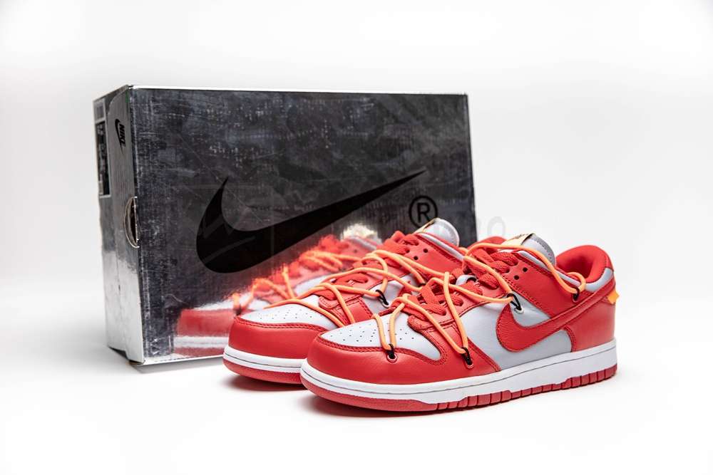 KICKWHO Offwhite x Dunk Low 'University Red' Godkiller CT0856 600 - Image 5
