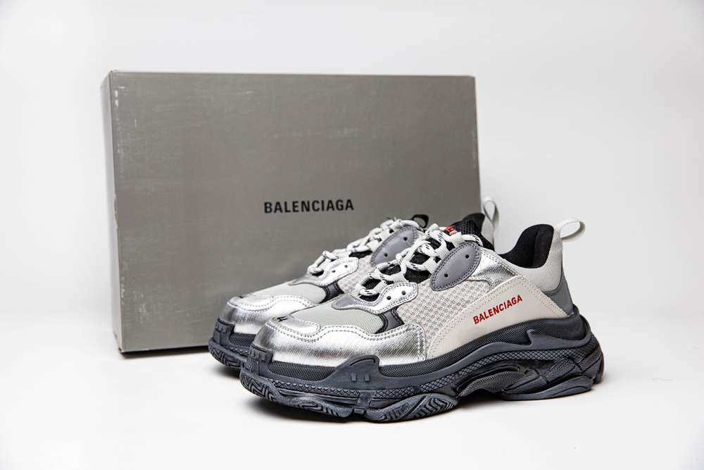 Kickwho Balenciaga Triple S Trainer 'Silver Grey' - Image 5