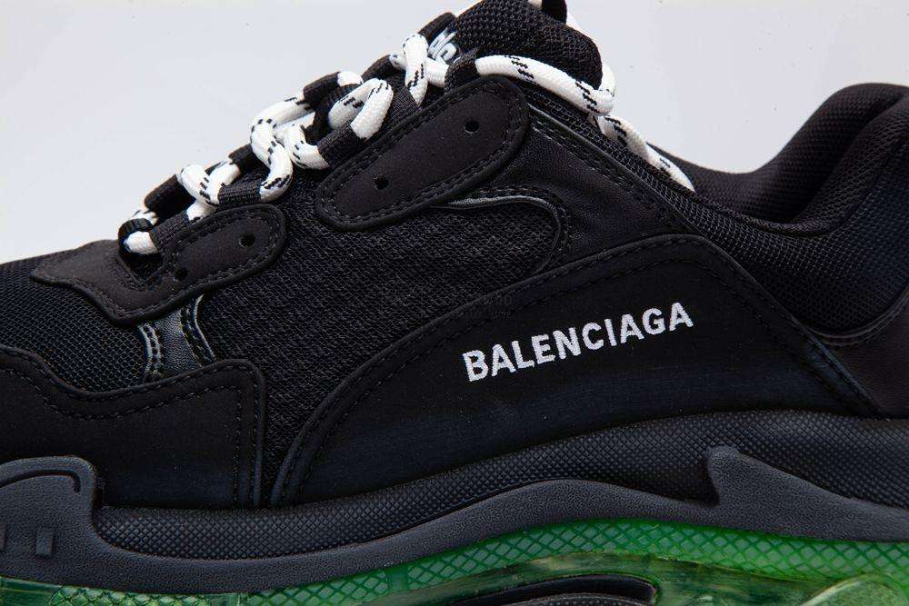 Kickwho BALENCIAGA TRIPLE S TRAINER BLACK GREEN - Image 7