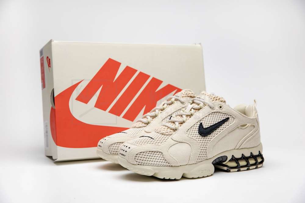 KICKWHO Stussy x Air Zoom Spiridon Caged 'Fossil' Godkiller (Runs a half size larger,we recommend ordering a half size down) CQ5486 200 - Image 4