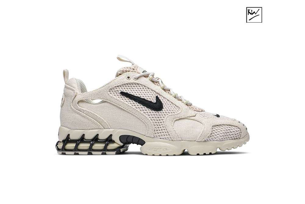 KICKWHO Stussy x Air Zoom Spiridon Caged 'Fossil' Godkiller (Runs a half size larger,we recommend ordering a half size down) CQ5486 200