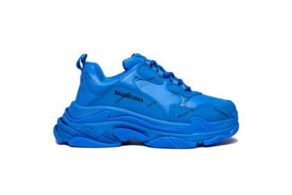 Kickwho BALENCIAGA TRIPLE S TRAINER 'ALLOVER LOGO - BLUE'