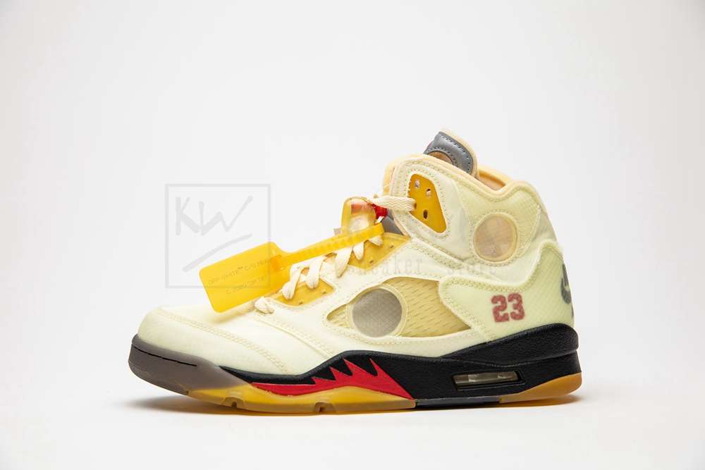 Kichwho Off-white x Air Jordan 5 Retro SP Sail DH8565 100 - Image 2
