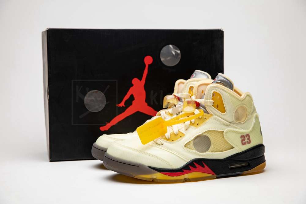Kichwho Off-white x Air Jordan 5 Retro SP Sail DH8565 100 - Image 5