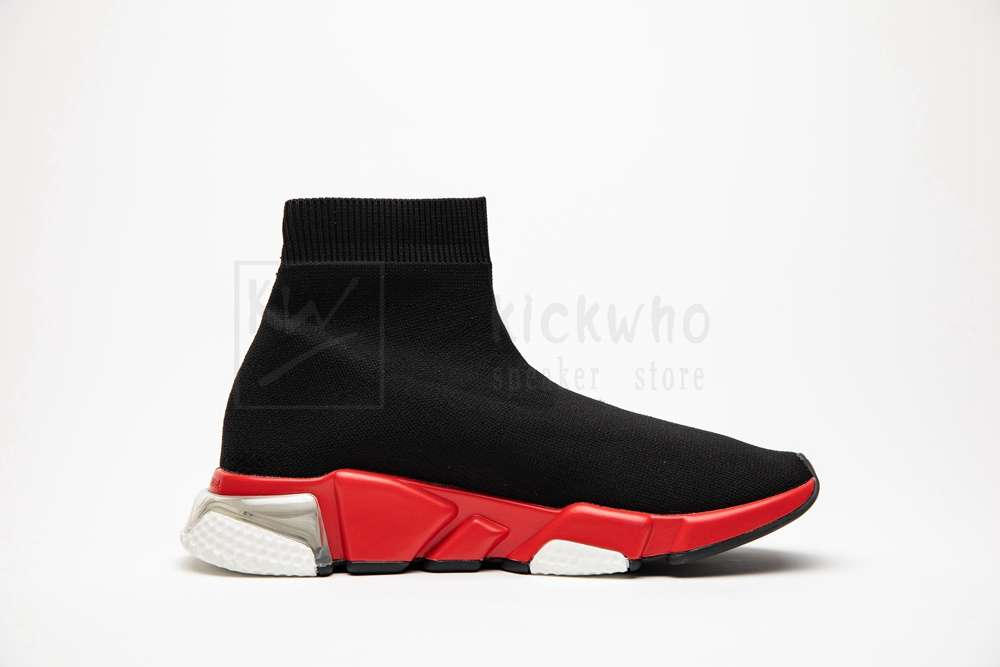 Kickwho Balenciaga Speed Clear Sole Black Red - Image 3