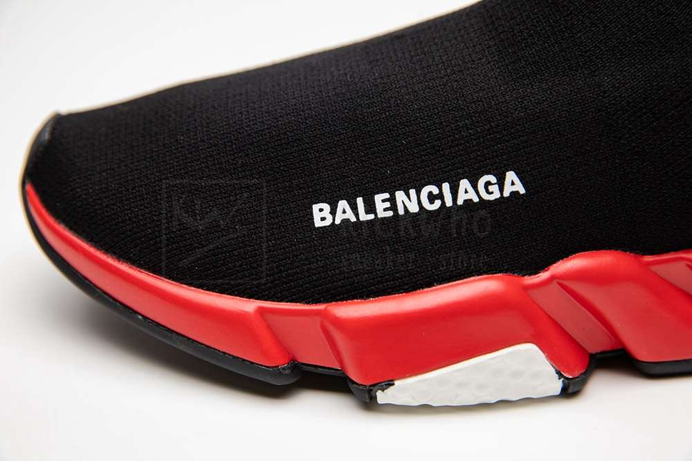 Kickwho Balenciaga Speed Clear Sole Black Red - Image 8