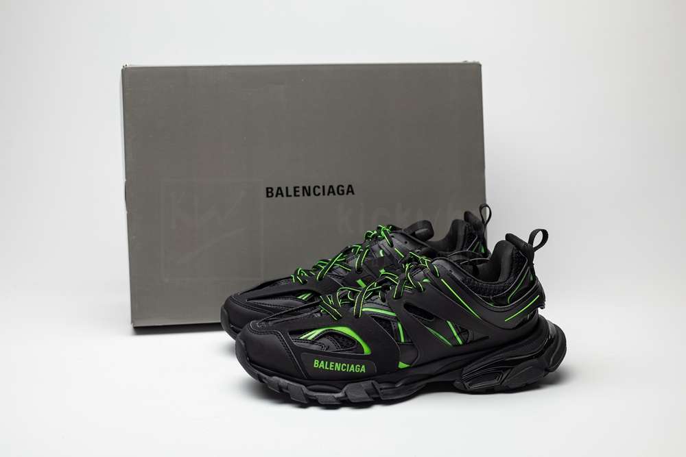 Kickwho Balenciaga Track Trainer Black Green Logo - Image 5