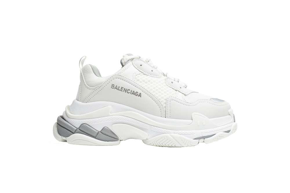 Kickwho Balenciaga Triple S Trainer 'White-Sliver Logo'