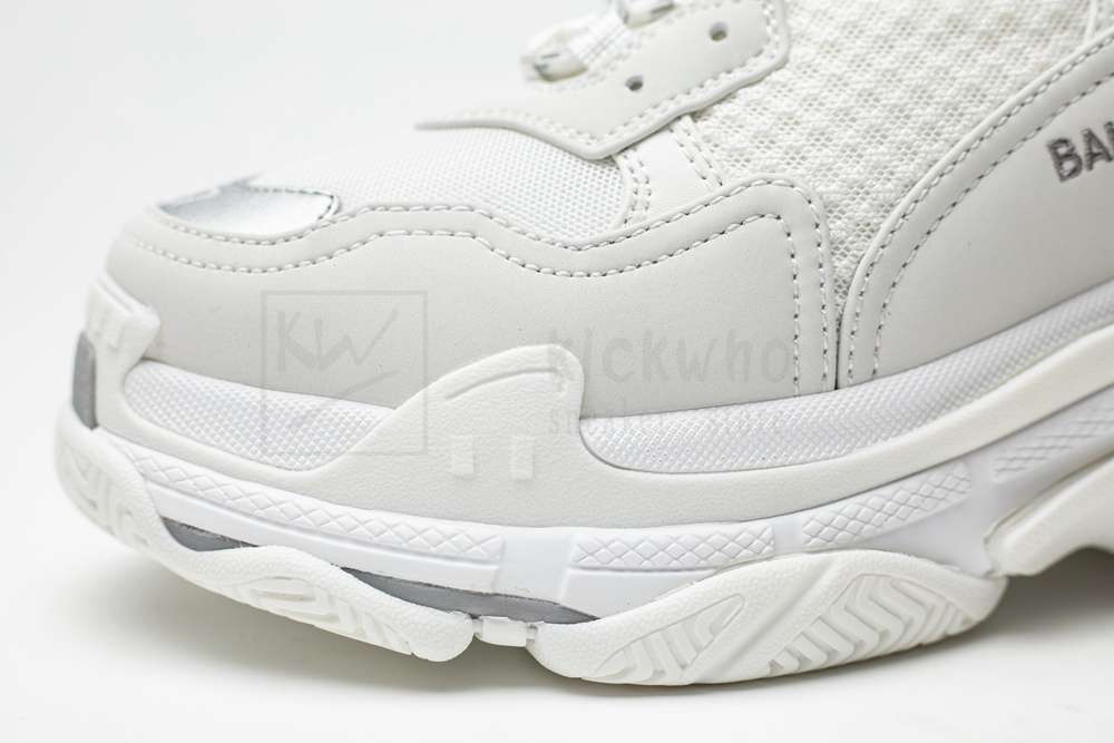 Kickwho Balenciaga Triple S Trainer 'White-Sliver Logo' - Image 8