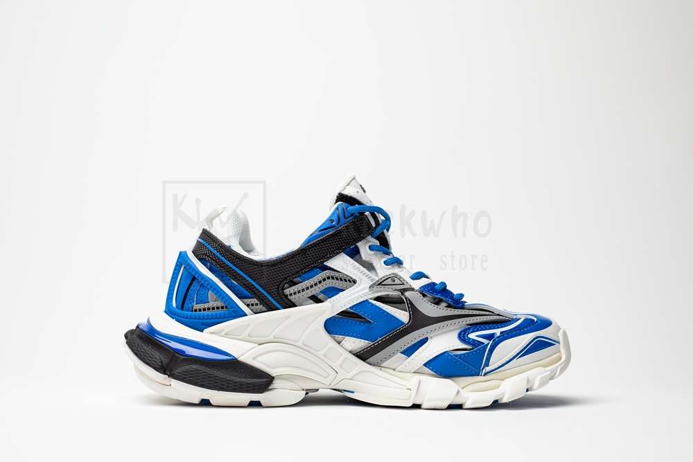 Kickwho Balenciaga Wmns Track.2 Sneaker white black blue - Image 3