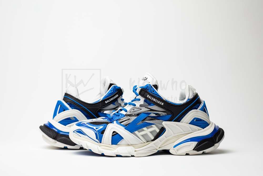 Kickwho Balenciaga Wmns Track.2 Sneaker white black blue - Image 6