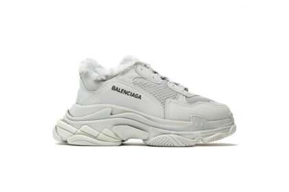 Kickwho Balenciaga Triple S Trainer 'Grey White' Plush Grey
