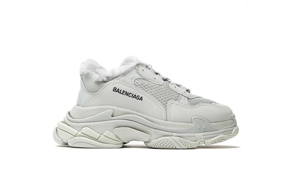 Kickwho Balenciaga Triple S Trainer 'Grey White' Plush Grey