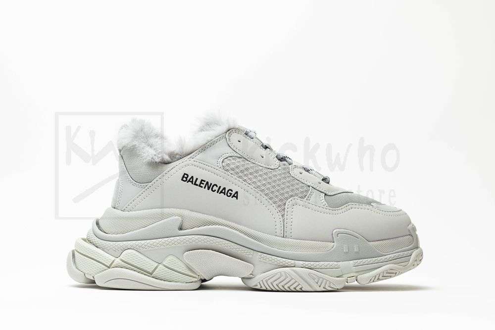Kickwho Balenciaga Triple S Trainer 'Grey White' Plush Grey - Image 2
