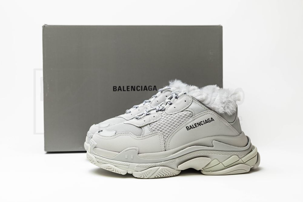 Kickwho Balenciaga Triple S Trainer 'Grey White' Plush Grey - Image 6