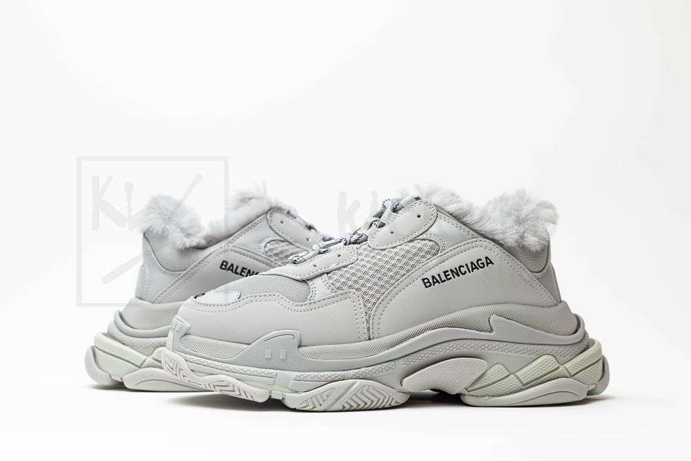 Kickwho Balenciaga Triple S Trainer 'Grey White' Plush Grey - Image 7