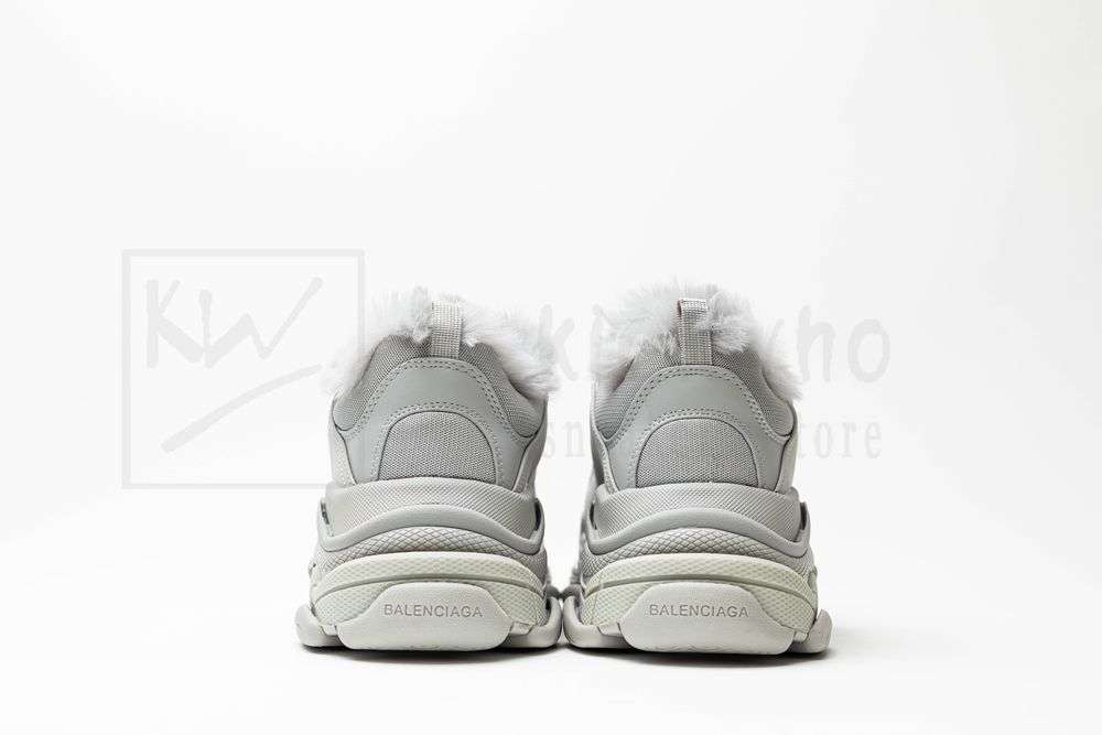 Kickwho Balenciaga Triple S Trainer 'Grey White' Plush Grey - Image 8