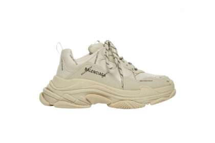 Kickwho Balenciaga Wmns Triple S Sneaker 'All Over Logo - Beige'