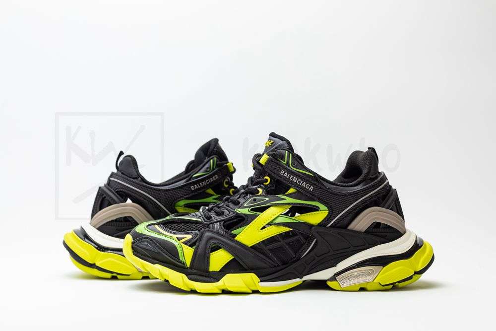 Kickwho Balenciaga Track.2 Trainer 'Black Yellow Green' - Image 6