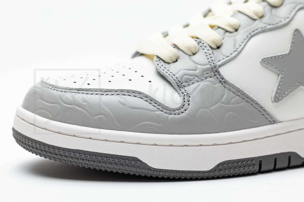 Kickwho A Bathing Ape Court StaLight Grey Cream - Image 8