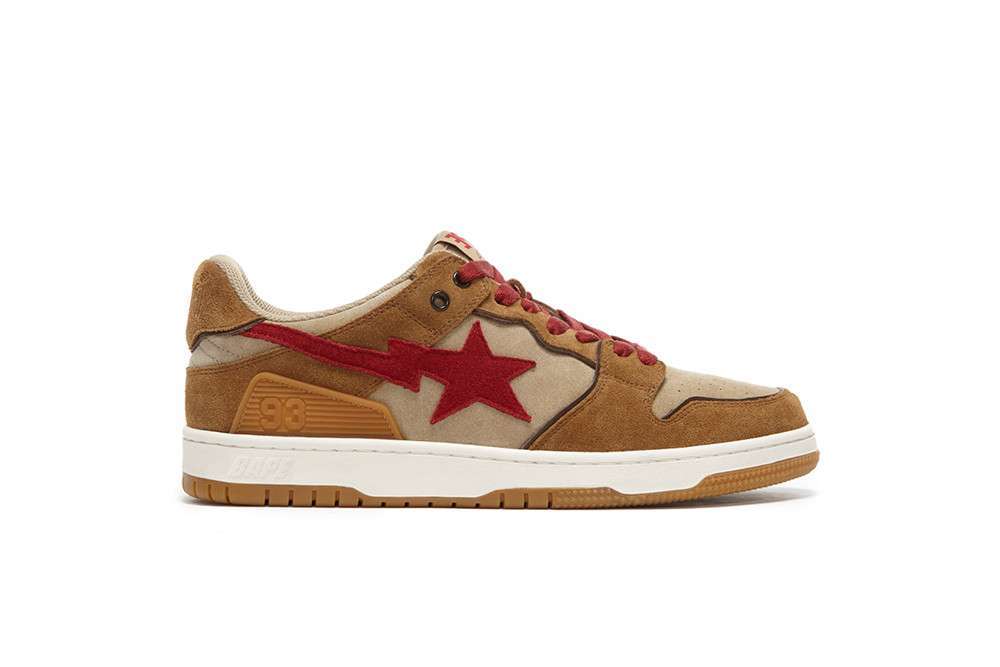 Kickwho A Bathing Ape Sk8 Sta Wheat Red