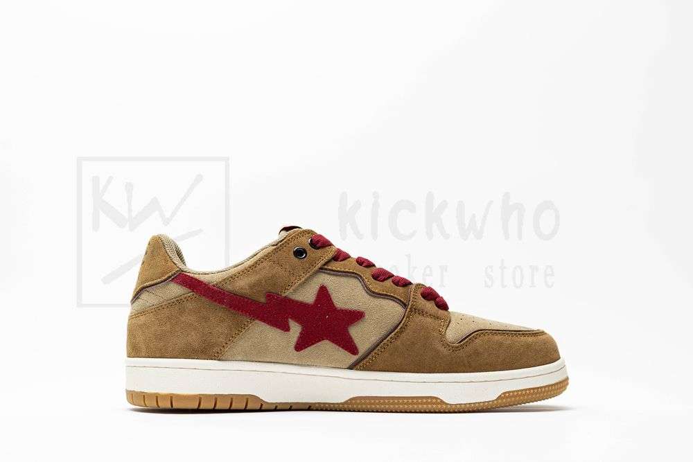 Kickwho A Bathing Ape Sk8 Sta Wheat Red - Image 3