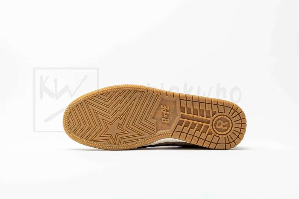 Kickwho A Bathing Ape Sk8 Sta Wheat Red - Image 4
