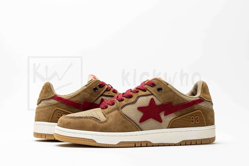 Kickwho A Bathing Ape Sk8 Sta Wheat Red - Image 6