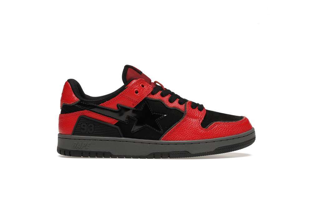 Kickwho A Bathing Ape Bape SK8 Sta Red Black