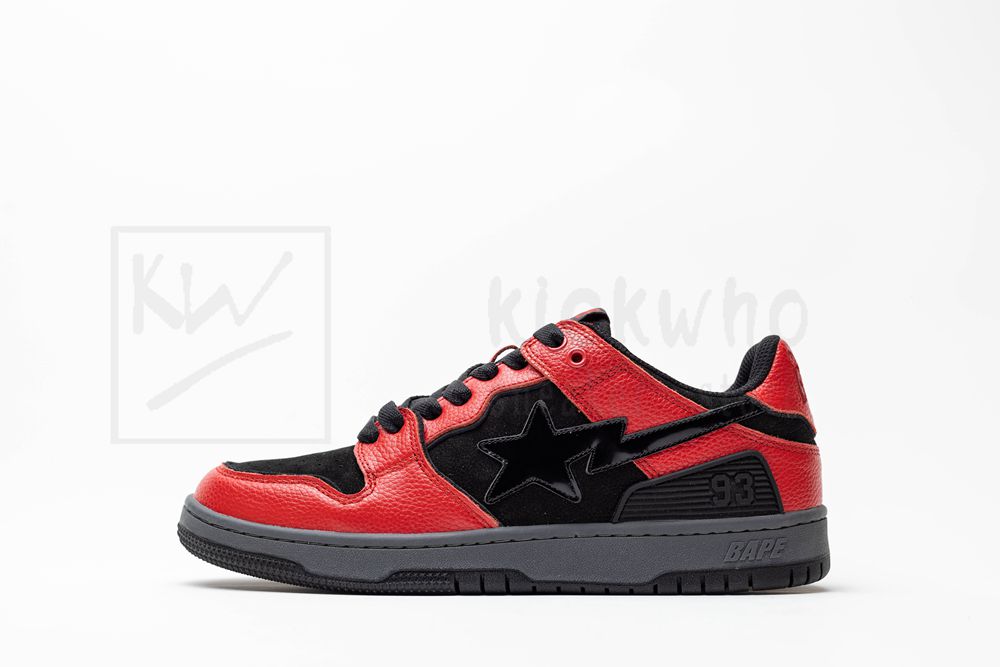 Kickwho A Bathing Ape Bape SK8 Sta Red Black - Image 2