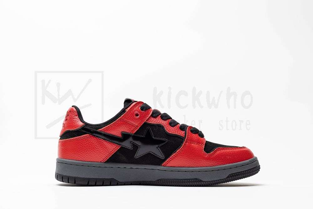 Kickwho A Bathing Ape Bape SK8 Sta Red Black - Image 3