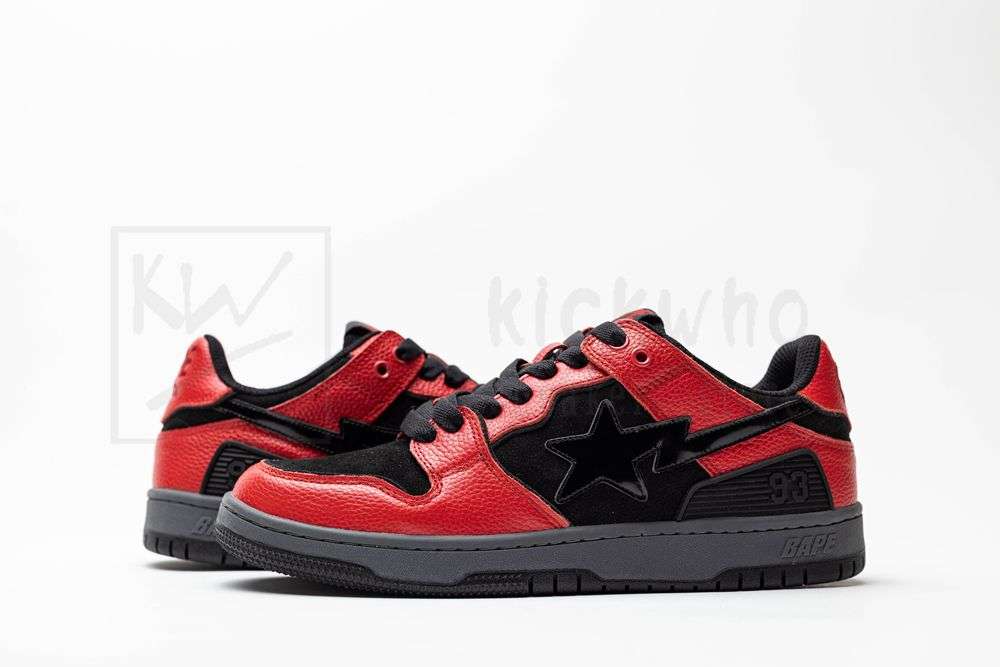 Kickwho A Bathing Ape Bape SK8 Sta Red Black - Image 6