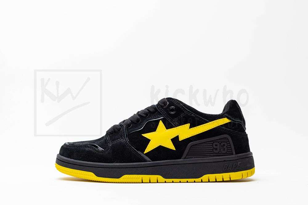 Kickwho A Bathing Ape Sk8 StaBlack Electric Yellow - Image 2