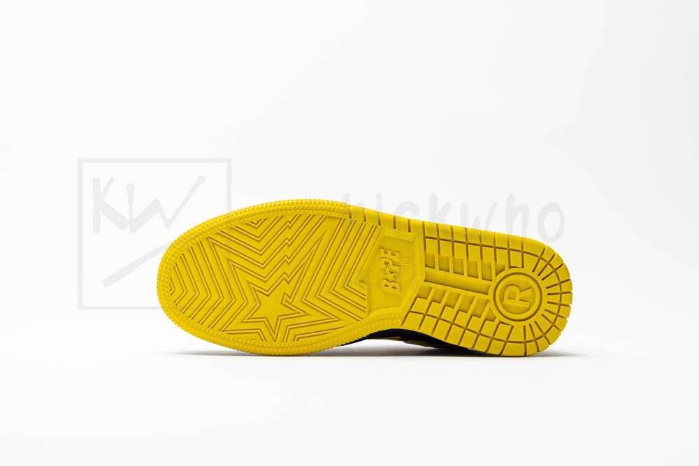Kickwho A Bathing Ape Sk8 StaBlack Electric Yellow - Image 4